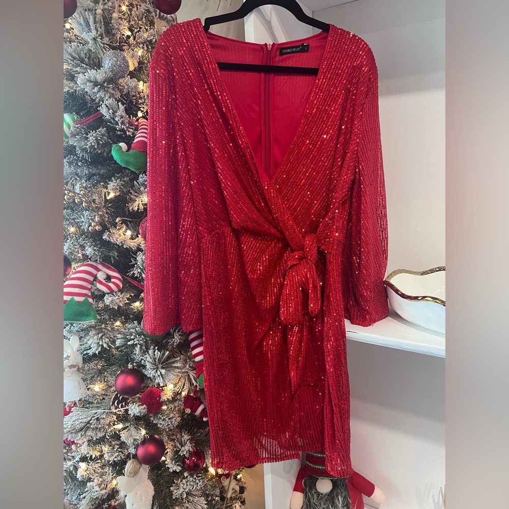 Beautiful sequined red dress, brand new.